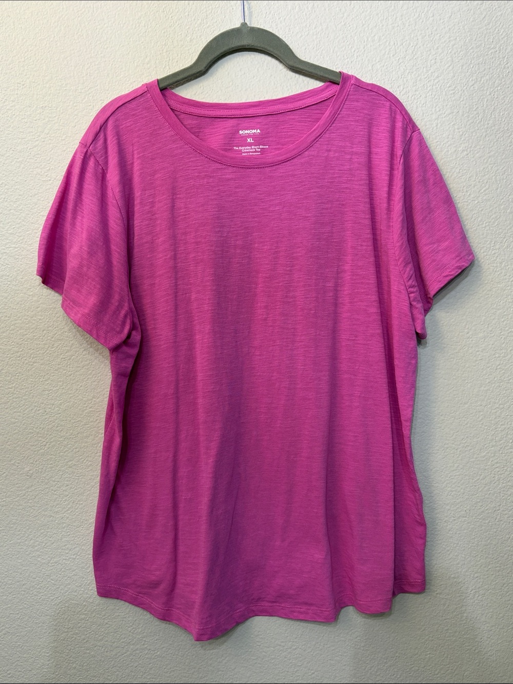Sonoma Heathered Fuchsia Short Sleeve Crewneck Tee